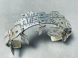 So Cute! Dangling Native American Navajo Pueblo Charm Sterling Silver Bracelet-Nativo Arts