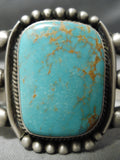 Important Vintage Native American Navajo Geneva Ramone Rare Turquoise Sterling Silver Bracelet-Nativo Arts