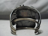 Artistic Bold Vintage Native American Navajo Carico Lake Turquoise Sterling Silver Bracelet Old-Nativo Arts