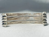 Fantastic Vintage Native American Navajo Sterling Silver Bracelet-Nativo Arts