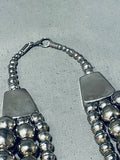 One Of The Best Ever Vintage Native American Navajo Sterling Silver Necklace-Nativo Arts