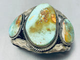 Best 136 Gram 3 Stone Royston Turquoise Vintage Native American Navajo Sterling Silver Bracelet-Nativo Arts