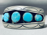 Tremendous Vintage Native American Navajo Turquoise Sterling Silver Bracelet-Nativo Arts