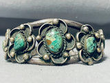 Royston Turquoise Plus Flowers Equal Incredible Vintage Native American Navajo Bracelet-Nativo Arts