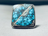 One Of The Best Vintage Native American Navajo Spiderweb Turquoise Sterling Silver Ring-Nativo Arts