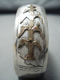 Fascinating Native American Navajo 12k Gold Fill Kokopelli Sterling Silver Bracelet-Nativo Arts