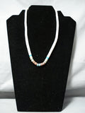 Native American Impressive Vintage Santo Domingo Turquoise Sterling Silver Necklace Old-Nativo Arts