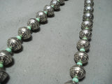 Tremendous Navajo Native American Green Turquoise Sterling Silver Necklace-Nativo Arts