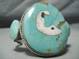 One Of Most Unique Vintage Native American Navajo Opal Animal Turquoise Sterling Silver Bracelet-Nativo Arts