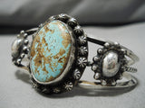 One Of the Best Vintage Navajo #8 Turquoise Sterling Silver Bracelet-Nativo Arts