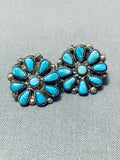 Marvelous Vintage Native American Zuni Turquoise Sterling Silver Earrings-Nativo Arts