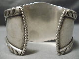 One Of The Biggest Best Vintage Native American Navajo Turquoise Sterling Silver Bracelet-Nativo Arts