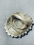 Beautiful Vintage Native American Navajo Blue Gem Cluster Sterling Silver Enormous Ring-Nativo Arts