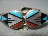 Marvelous Vintage Native American Navajo Turquoise Sterling Silver Bracelet Old-Nativo Arts