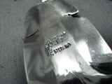 One Of The Longest Native American Navajo Sterling Silver Feather Earrings-Nativo Arts