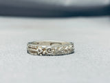 Important Vintage Native American Navajo Ray Tracey Sterling Silver Ring-Nativo Arts