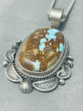 Fascintating Vintage Native American Navajo 8 Turquoise Sterling Silver Necklace-Nativo Arts