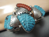 Magnificent Zuni Turquoise Sterling Silver Bracelet Native American-Nativo Arts