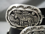 Amazing Vintage Native American Zuni Native Stamp Work Genius Sterling Silver Concho Belt-Nativo Arts