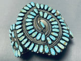 Native American One Of The Most Unique Vintage Navajo Turquoise Sterling Silver Bracelet-Nativo Arts