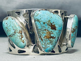 Extraordinary Native American Navajo 8 Turquoise Sterling Silver Bracelet-Nativo Arts
