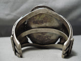 Biggest Best Vintage Native American Navajo Lone Mountain Turquoise Sterling Silver Bracelet-Nativo Arts