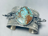 Scorpion Protection 115 Grams Hevay Native American Navajo Turquoise Sterling Silver Bracelet-Nativo Arts