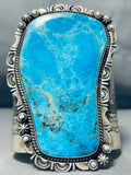 300 Gram Extremely Rare Vintage Native American Navajo Turquoise Sterling Silver Bracelet-Nativo Arts