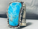 300 Gram Extremely Rare Vintage Native American Navajo Turquoise Sterling Silver Bracelet-Nativo Arts