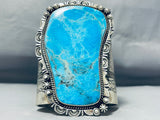 300 Gram Extremely Rare Vintage Native American Navajo Turquoise Sterling Silver Bracelet-Nativo Arts