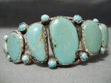 For Larger Wrist Vintage Native American Navajo Royston Turquoise Sterling Silver Bracelet Old-Nativo Arts