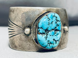 Bursting From Turquoise Vintage Native American Navajo Sterling Silver Bracelet-Nativo Arts