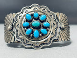 Incredible Vintage Native American Navajo Blue And Green Turquoise Sterling Silver Bracelet-Nativo Arts