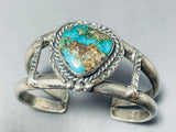 Rare Turquoise Vintage Native American Navajo Royston Sterling Silver Bracelet Old-Nativo Arts