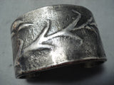 Heavy Corn Plant Native American Sterling Silver Heavy Sturdy Bracelet-Nativo Arts