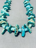 Native American Striking Vintage Santo Domingo Kingman Royston Turquoise Necklace-Nativo Arts