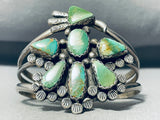 One Of Best Ever Vintage Native American Navajo Royston Turquoise Bird Sterling Silver Bracelet-Nativo Arts