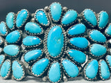 Tears Of Joy Vintage Native American Navajo Turquoise Sterling Silver Bracelet-Nativo Arts