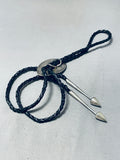 Outstanding Vintage Native American Hopi Sterling Silver Enormous Track Bolo-Nativo Arts