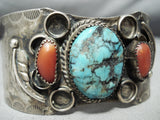 Authentic Vintage Native American Navajo Blue Diamond Turquoise Sterling Silver Bracelet-Nativo Arts