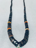 Native American Astounding Santo Domingo Turquoise Sterling Silver Shell Necklace-Nativo Arts