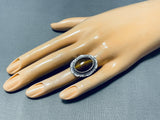 Beautiful Bett Smith Native American Navajo Tiger Eye Sterling Silver Ring-Nativo Arts