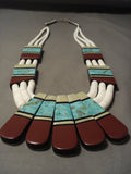 306 Gram '2 Sided' Santo Domingo Turquoise Necklace-Nativo Arts