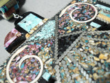 Native American One Of The Biggest Best Vintage Santo Domingo Turquoise Sterling Silver Necklace-Nativo Arts