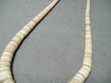 Native American Outstanding Santo Domingo Melon Shell Sterling Silver Necklace-Nativo Arts