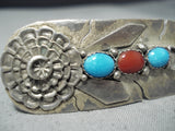 Marvelous Vintage Native American Navajo Turquoise Sterling Silver Hair Barrette Old-Nativo Arts