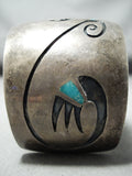 Important Vintage Native American Navajo Overlay Turquoise Sterling Silver Bracelet-Nativo Arts