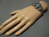 Striking Vintage Navajo Sterling Silver Native American Bracelet Old-Nativo Arts