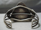 One Of Best Vintage Native American Navajo Triangle Royston Turquoise Sterling Silver Bracelet-Nativo Arts