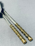 Crazy Workmanship Vintage Native American Navajo Turquoise Sterling Silver Bolo Tie-Nativo Arts